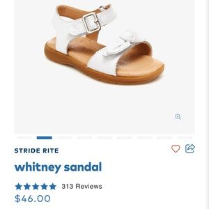 Stride Rite White Sandals with Tan Sole